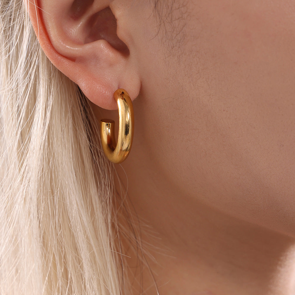 Elegant Minimalist C-Shaped Earrings
