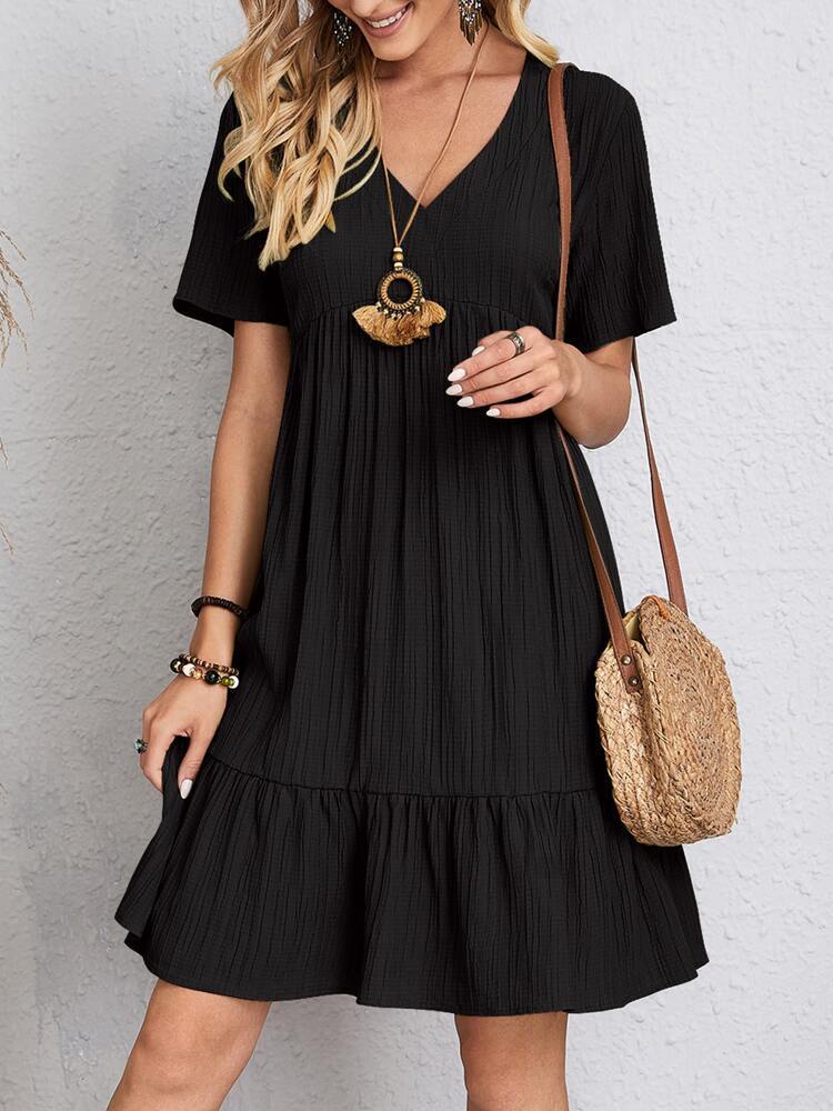 Casual Loose Ruffled Dress