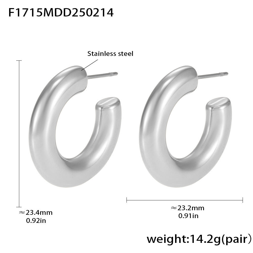 Elegant Minimalist C-Shaped Earrings
