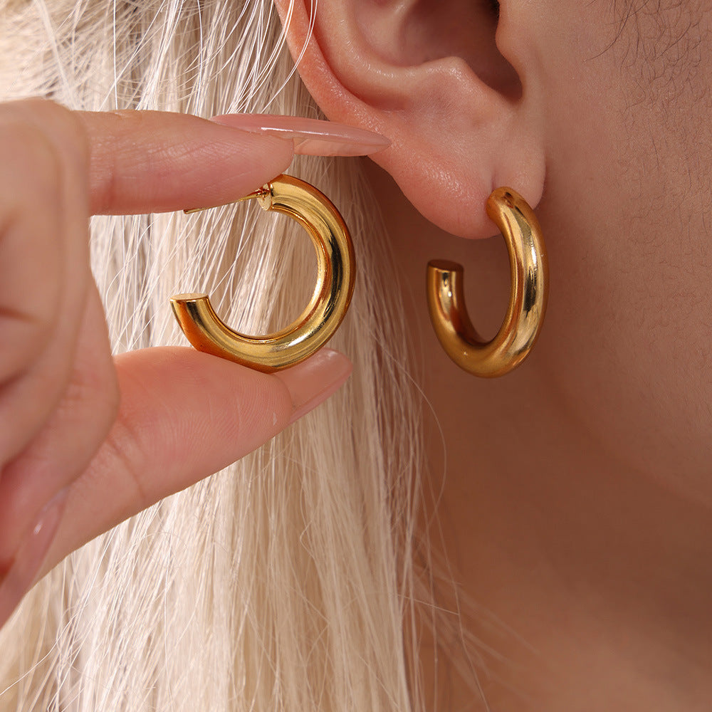 Elegant Minimalist C-Shaped Earrings