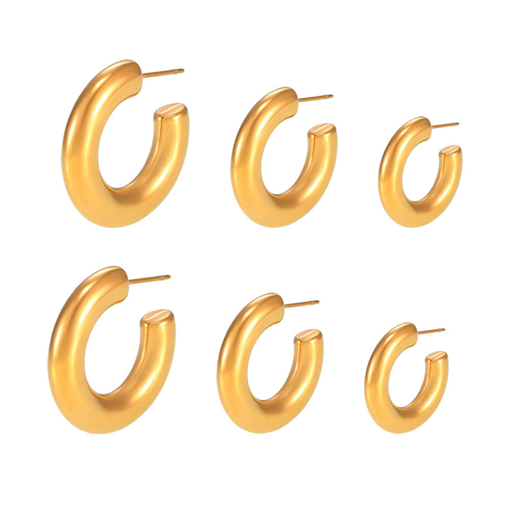 Elegant Minimalist C-Shaped Earrings