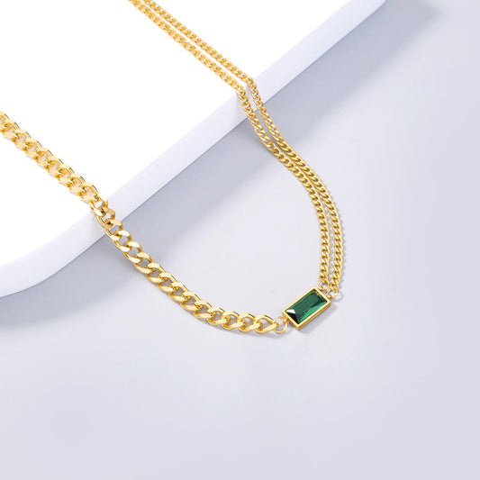 Stone Clavicle Choker Chain Necklace