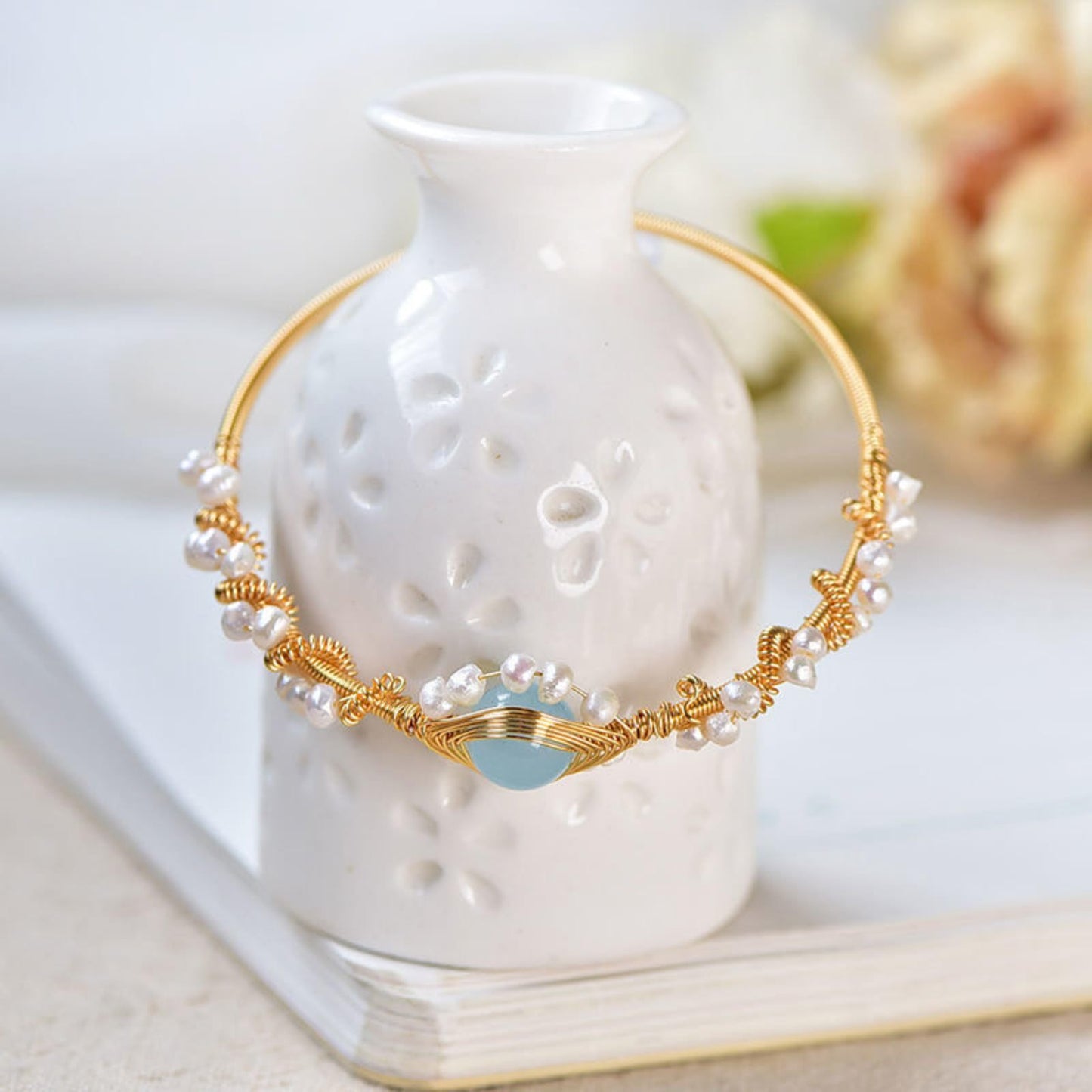 Pearl Gold Plating Pearl Cuff Bracelets
