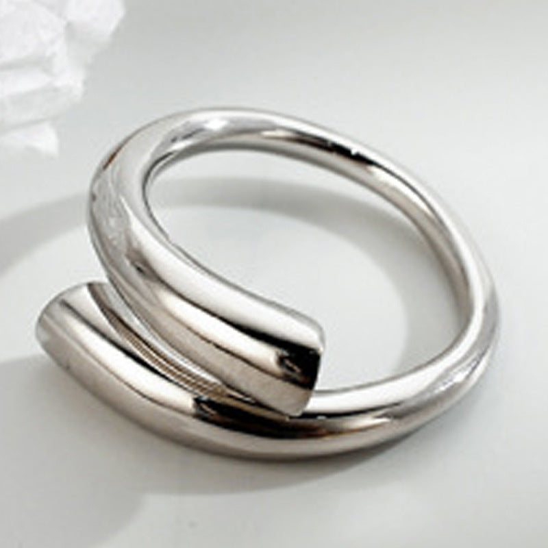 Geometric Lines Minimalist Ring