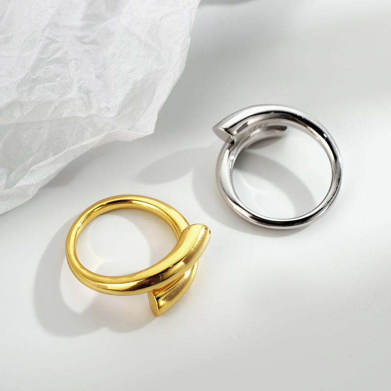 Geometric Lines Minimalist Ring