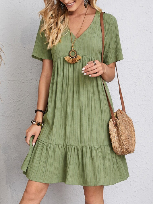 Casual Loose Ruffled Dress
