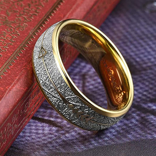 Double Color Imitation Polished Ring