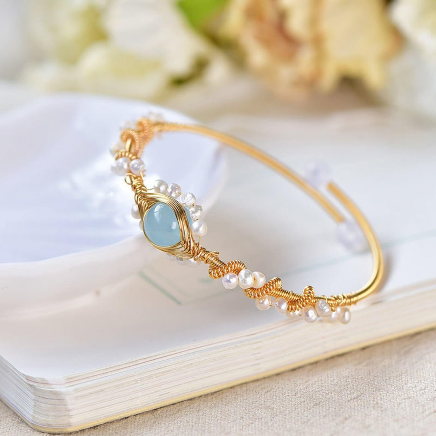 Pearl Gold Plating Pearl Cuff Bracelets