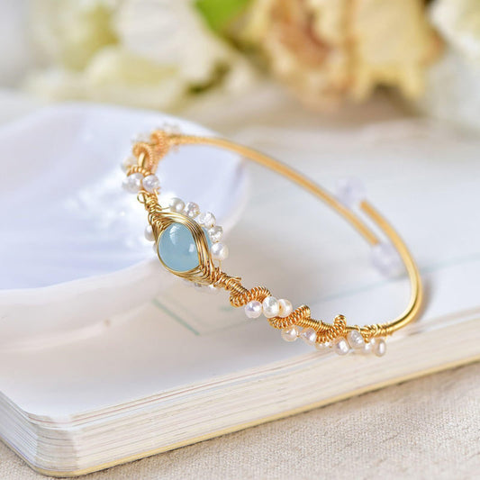 Pearl Gold Plating Pearl Cuff Bracelets