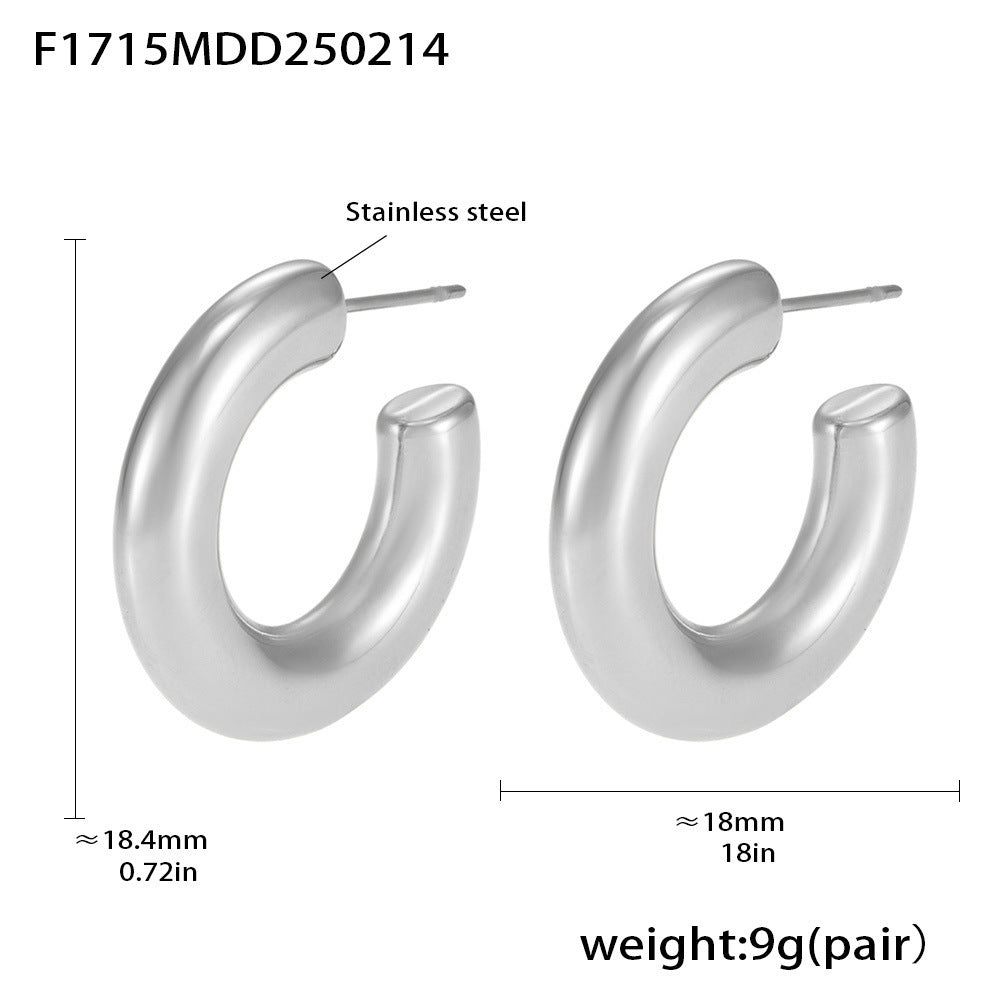 Elegant Minimalist C-Shaped Earrings