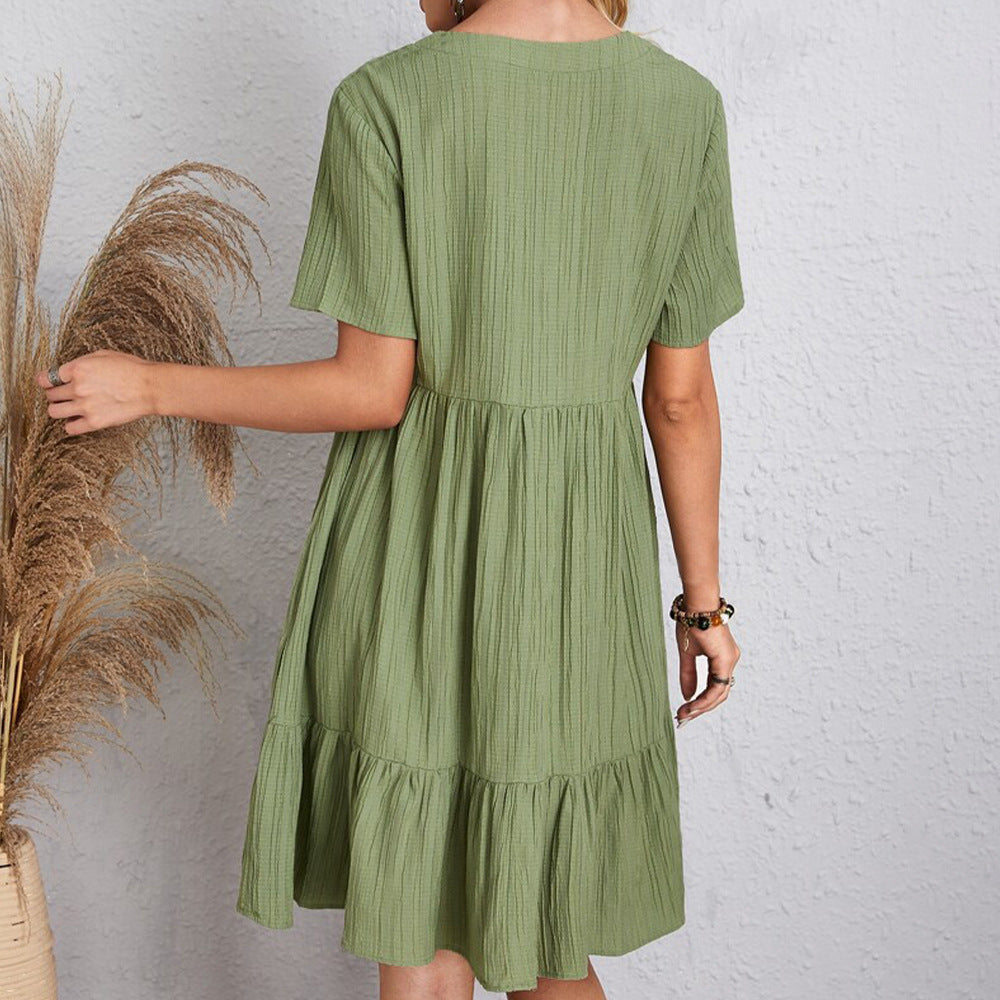 Casual Loose Ruffled Dress