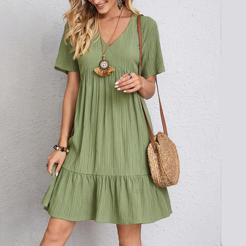 Casual Loose Ruffled Dress