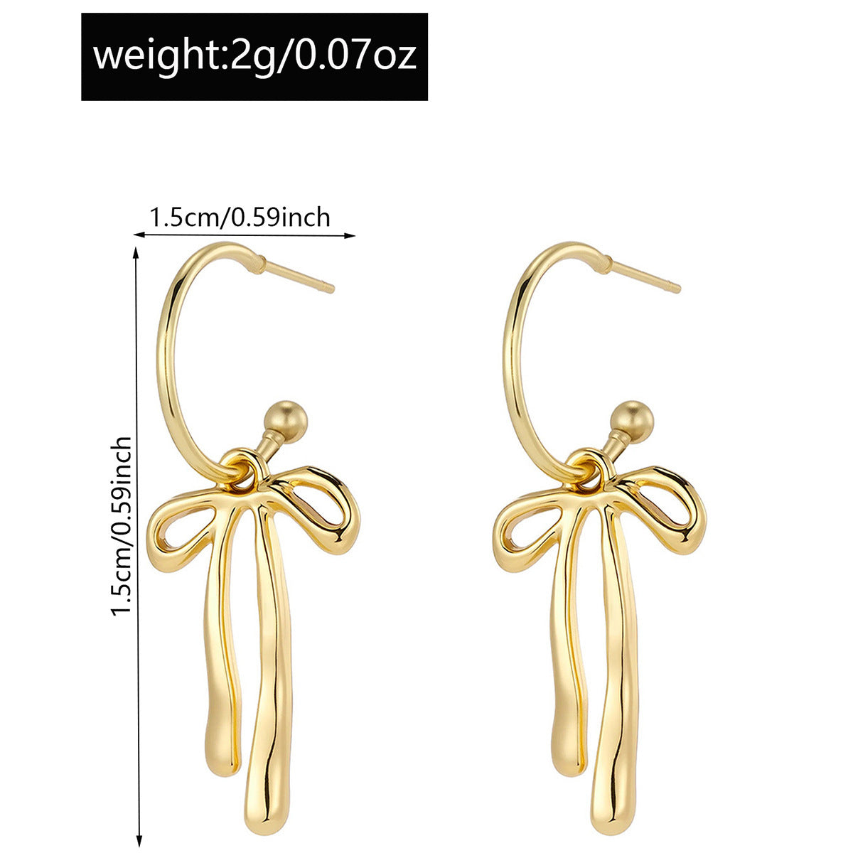 Minimalist Bowknot Stud Earrings