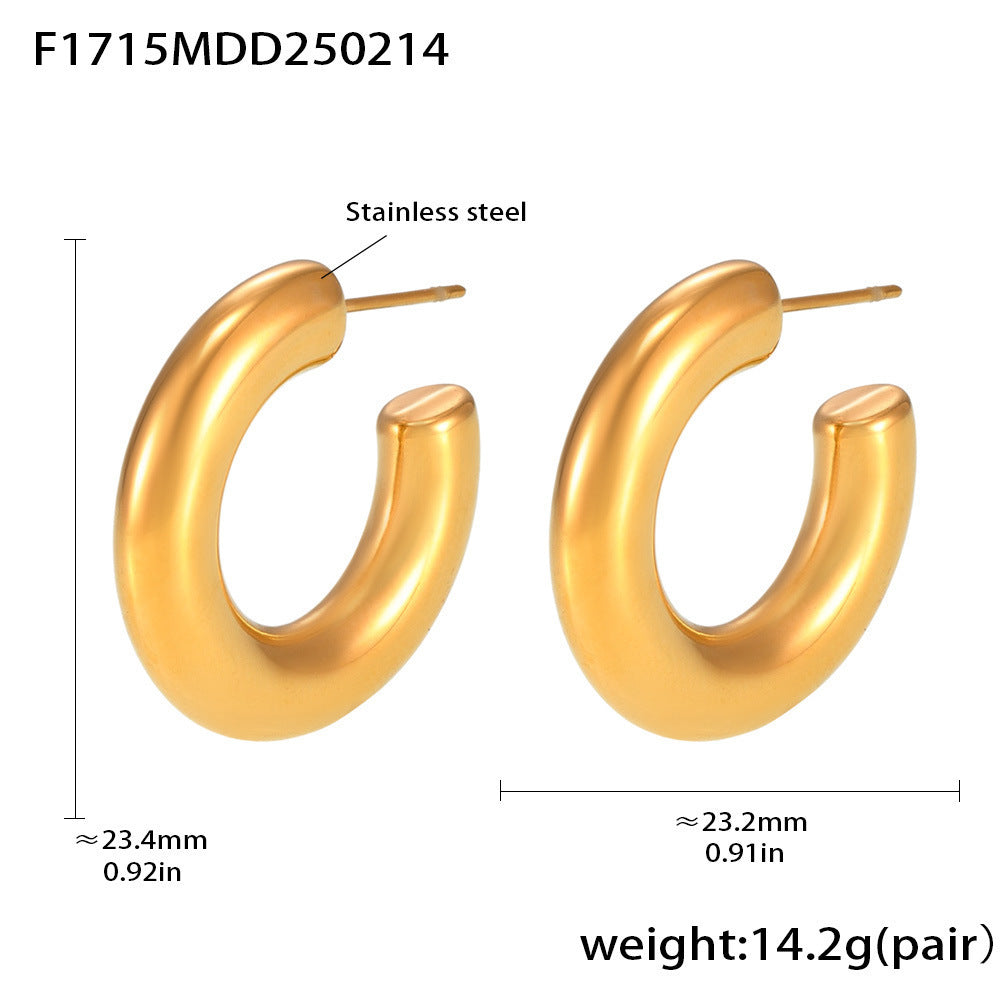 Elegant Minimalist C-Shaped Earrings